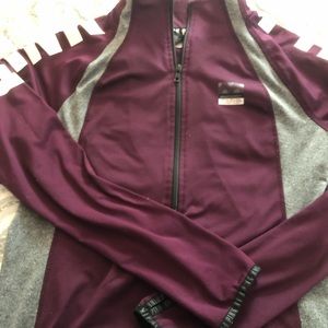 Pink half zip pullover